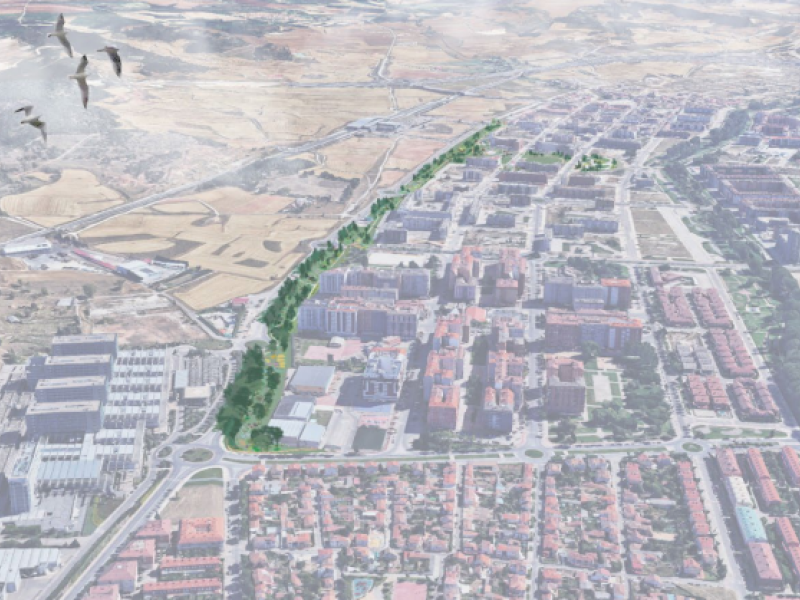 Así será el 'Jardín del HUBU', un gran pulmón verde de 3,5 kilómetros que transformará y conectará la zona entre el hospital y la estación de Burgos
