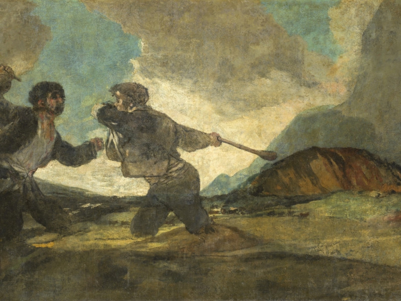 "Duelo a garrotazos", Francisco de Goya y Lucientes (1823)