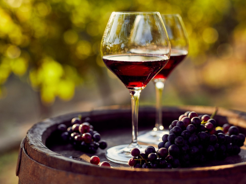 Uvas y vino