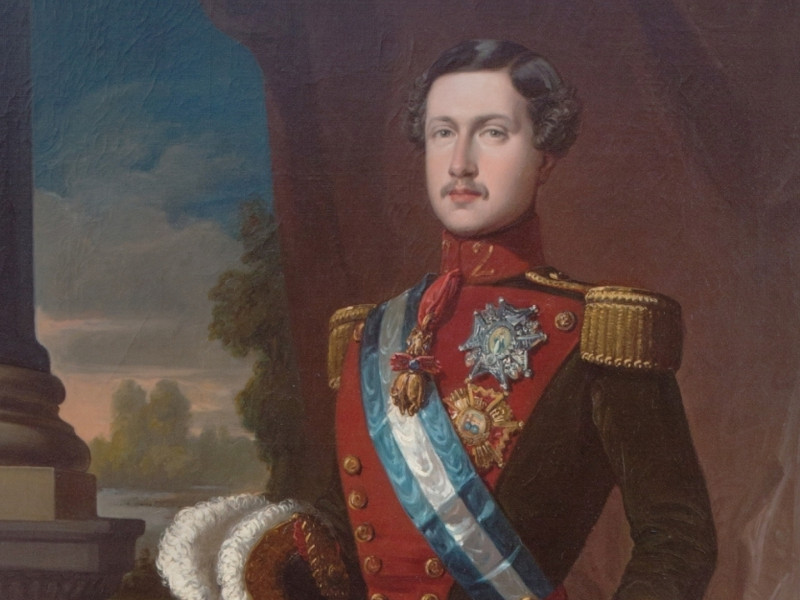 "El rey Francisco de Asís, con uniforme de capitán general" retratado por Francisco Sainz hacia 1848