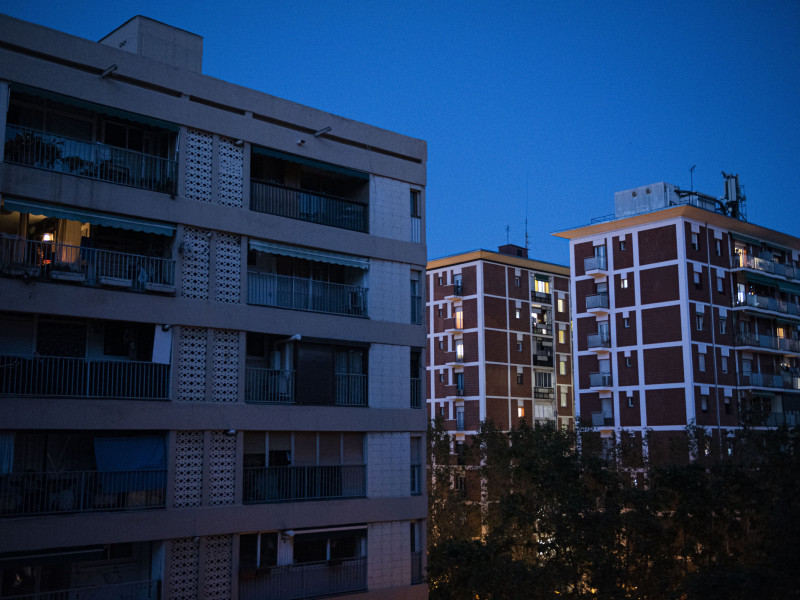 Las calles de Barcelona sin luz durante el gran apagón