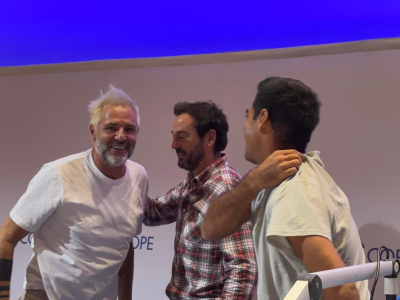 Cañizares con Jorge Bustos y Alberto Herrera