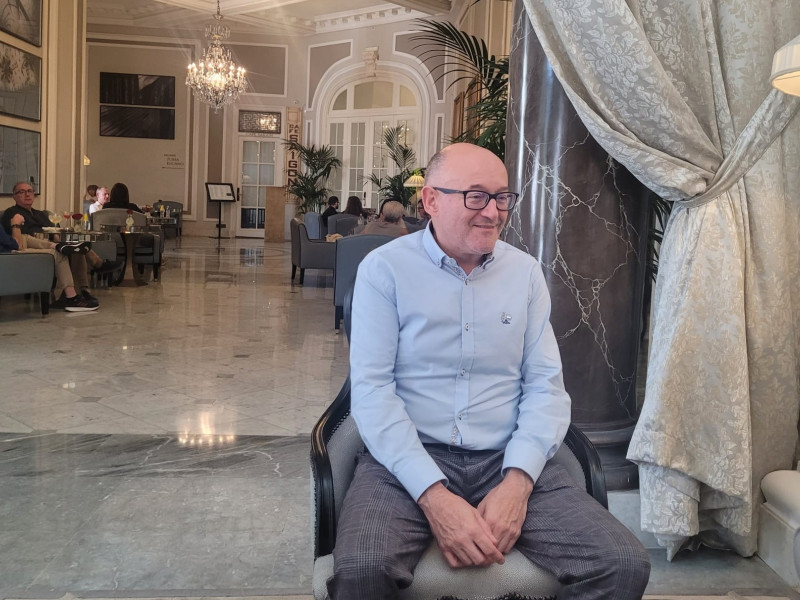 El director del Zinemaldi, José Luis Rebordinos, en el Hotel Maria Cristina