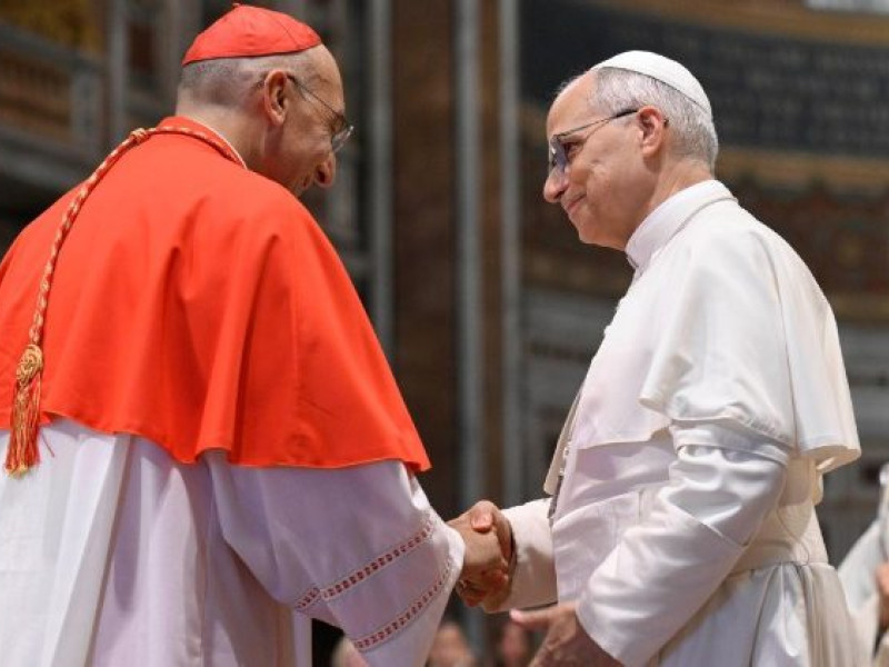 Saludo del cardenal Baldo reina, Vicario de la Diócesis de Roma al Papa León XIV