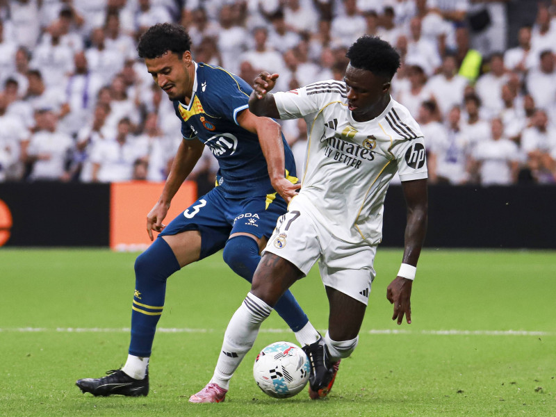 Vinicius durante el Real Madrid - Espanyol
