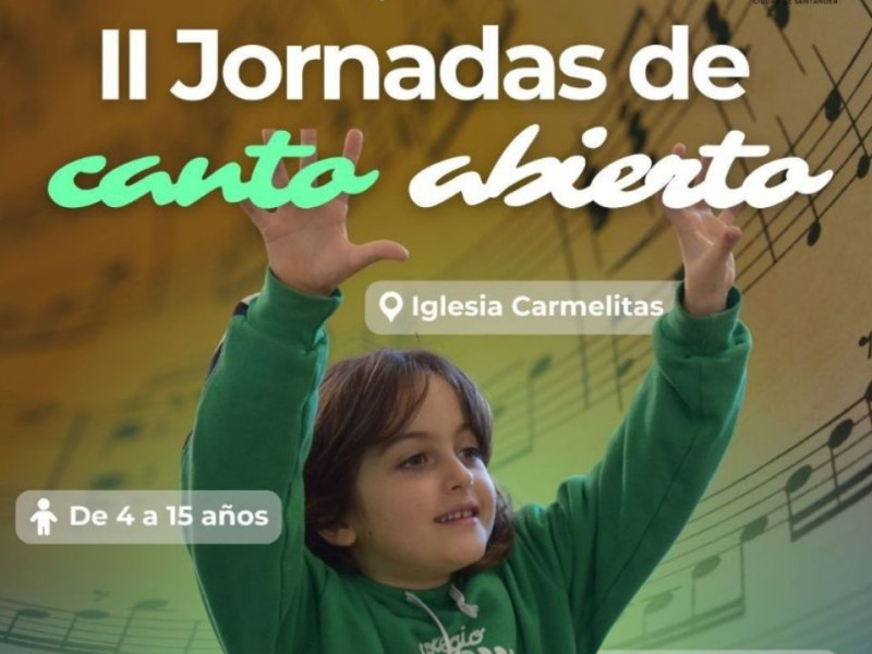Cartel que anuncia las jornadas de canto abierto en Los Carmelitas de Santander