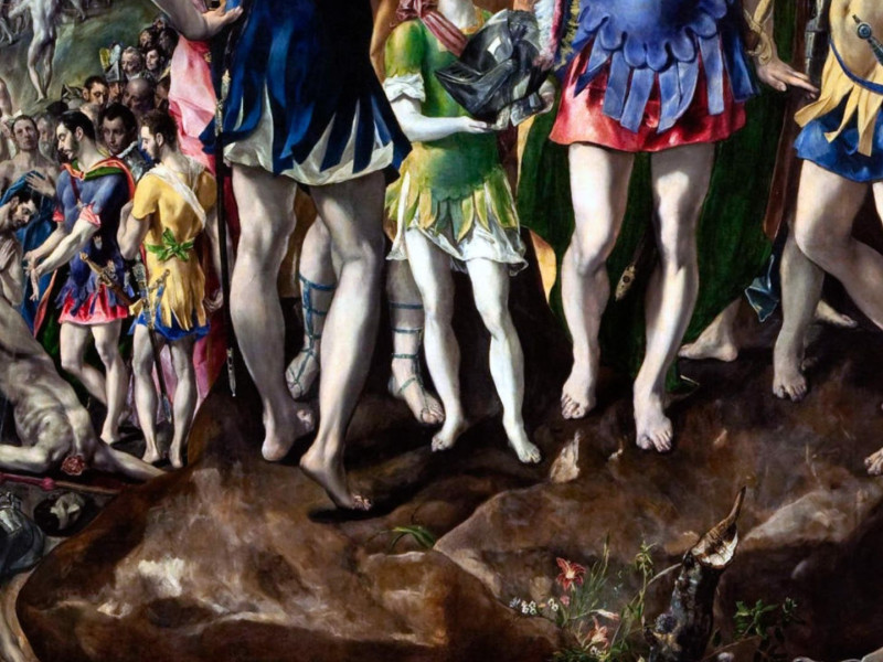 Detalle de 'El martirio de San Mauricio y la legión tebana', El Greco (1580-1582)