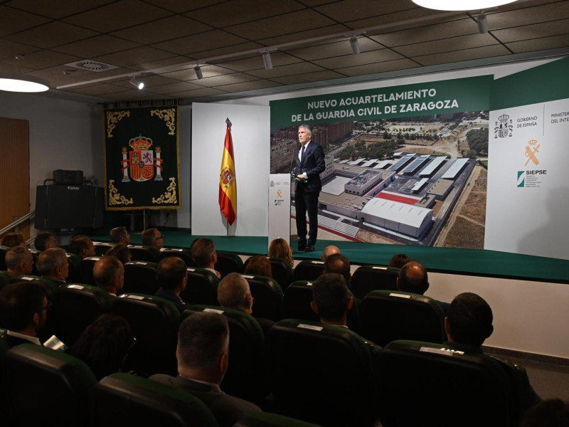 Imagen del acto de inauguración de la nueva Comandancia de Zaragoza.