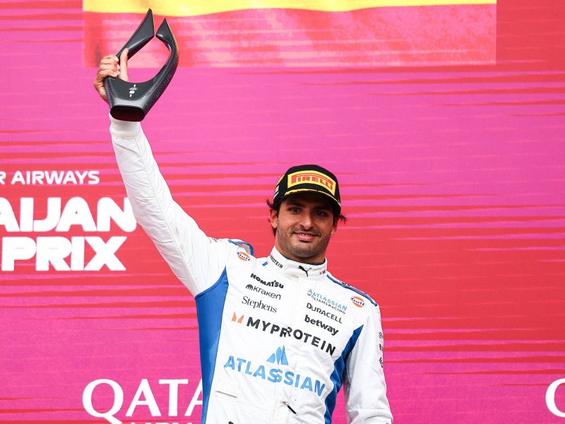 Carlos Sainz, tercero en el Gran Premio de Azerbayán