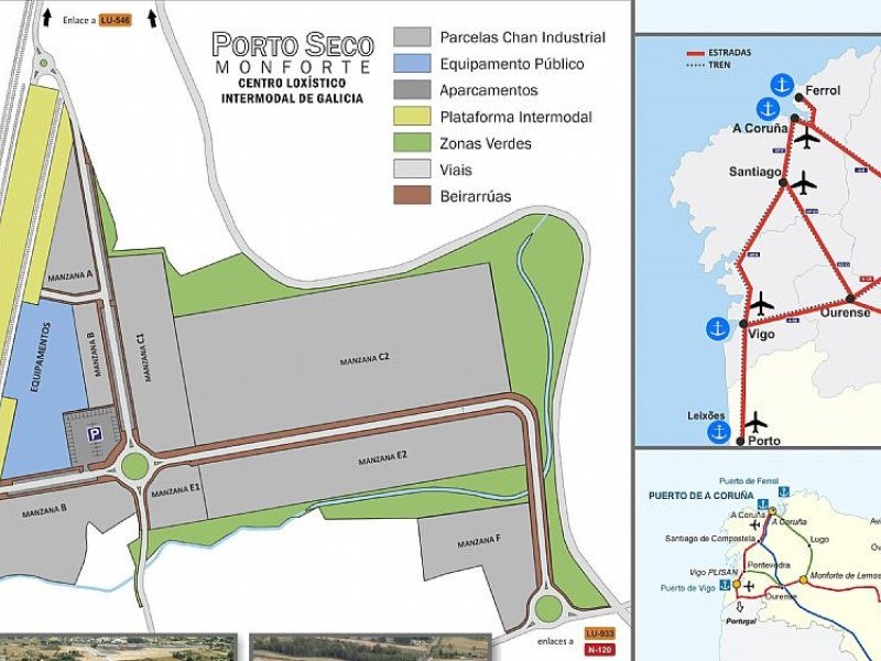 Plano del Porto Seco de Monforte