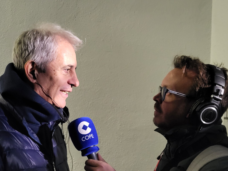 Manolo Lama con Raúl González en COPE Burgos