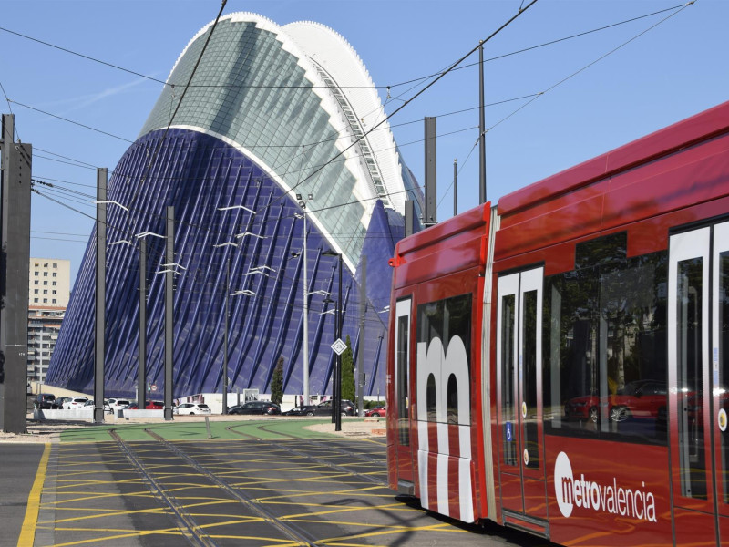 Foto del tranvía de Valencia