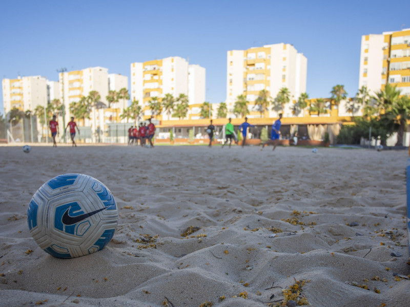 Estadio de fútbol playa