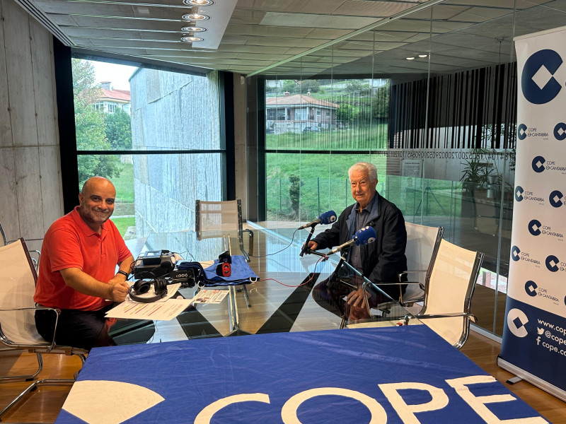 Jaime del Olmo y el alcalde de Meruelo, Evaristo Domínguez