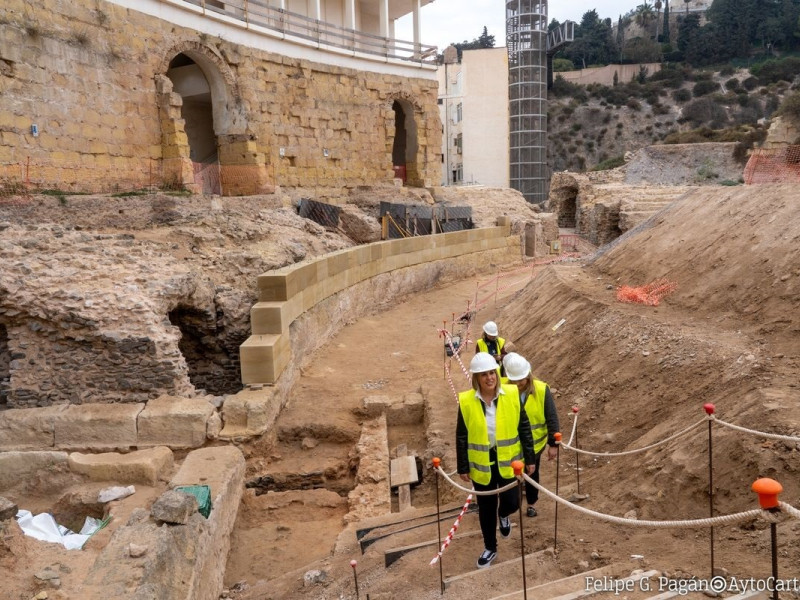 (Foto de ARCHIVO)Visita de Arroyo al Anfiteatro RomanoREMITIDA / HANDOUT por AYUNTAMIENTO DE CARTAGENAFotografía remitida a medios de comunicación exclusivamente para ilustrar la noticia a la que hace referencia la imagen, y citando la procedencia de la imagen en la firma29/12/2023