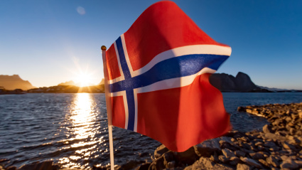 La bandera de Noruega