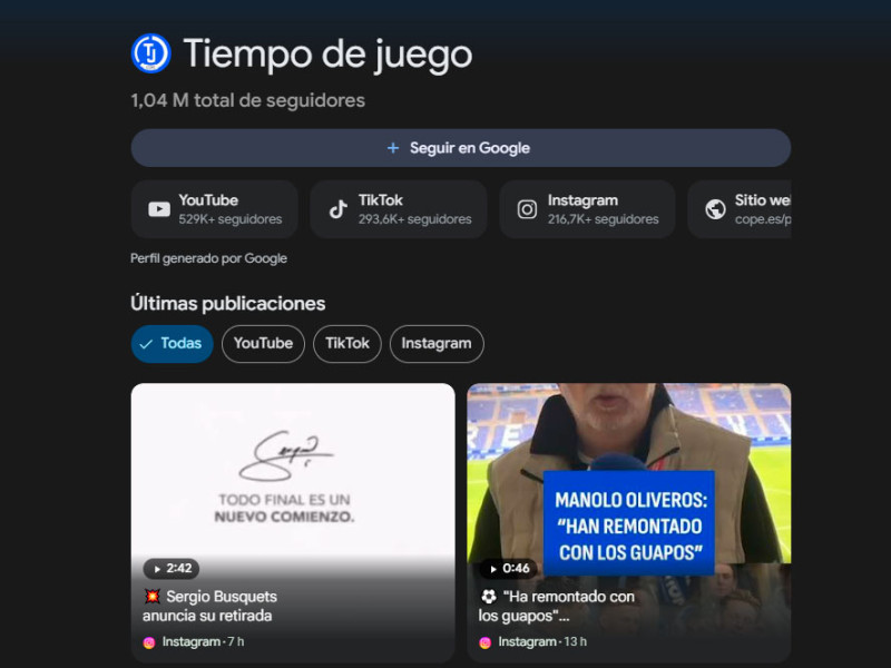 Pincha en seguir y estate al tanto de toda la actualidad de Tiempo de Juego.