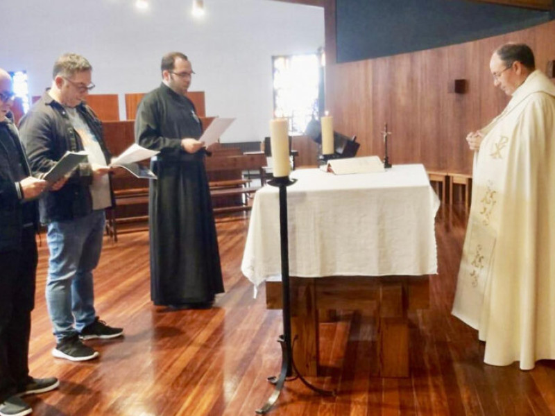 Patxi, en el centro, y Josu, a la derecha
