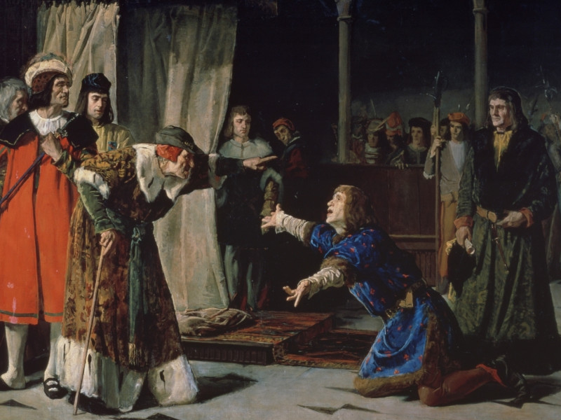 'La prisión del príncipe de Viana', Emilio Sala Francés (1871)
