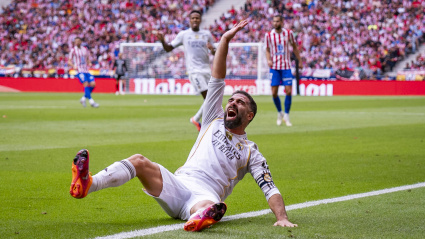Dani Carvajal acabó el derbi lesionado y estará de baja cuatro semanas.
