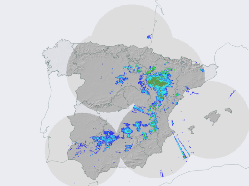 El mapa de lluvias de la AEMET