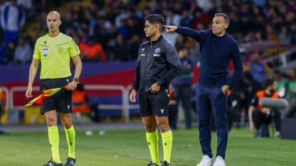 Sergio Francisco, durante el FC Barcelona - Real Sociedad