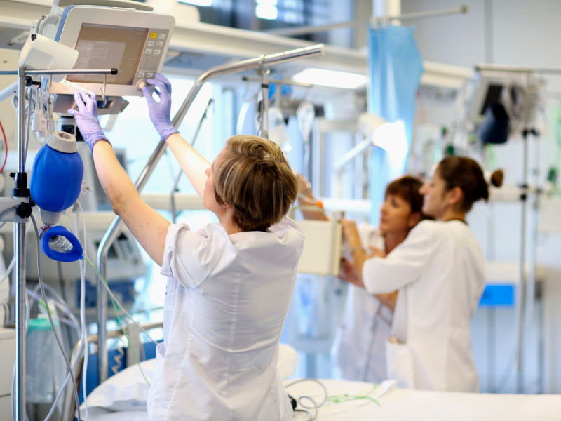 Enfermeras en un hospital de San Sebastián