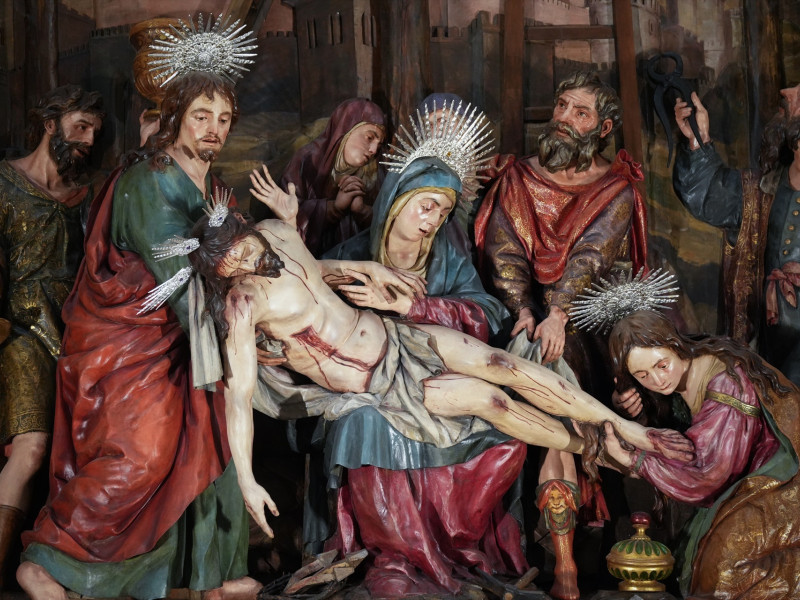 Retablo mayor de la parroquia del Sagrario de Sevilla realizado por Pedro y Luisa Roldán