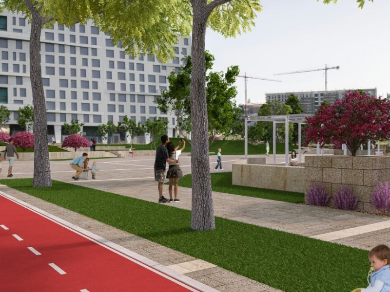 Recreación del proyecto para la urbanización de la plaza central de Xuxán, en 2018