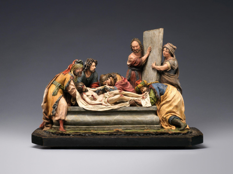 El entierro de Cristo, miniatura realizada por Luisa Roldán