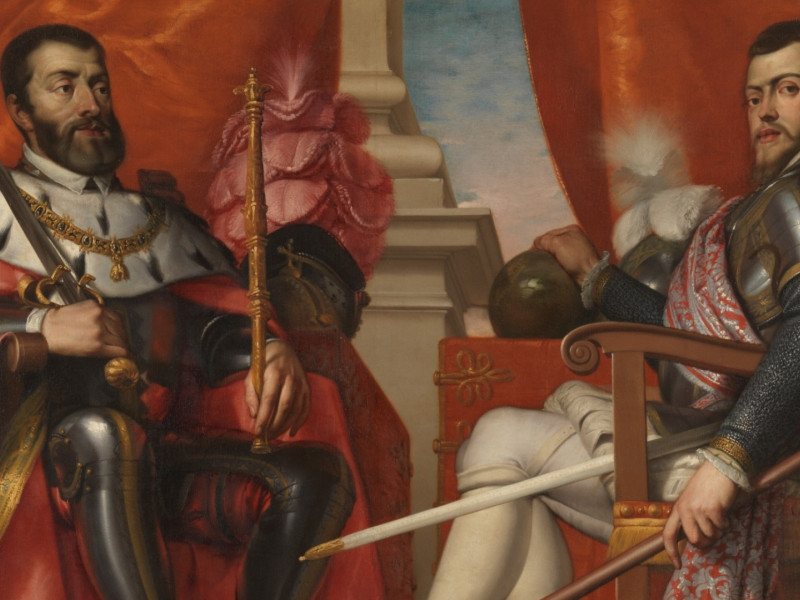 'Carlos V y Felipe II', retrato de Antonio Arias Fernández (1639-1640)