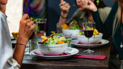 vegetarianos comiendo