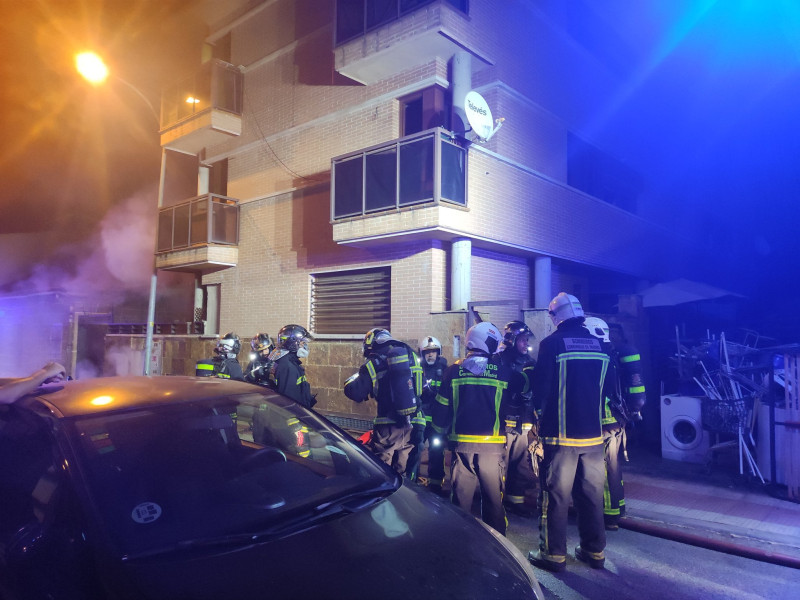 Imagen del incendio registrado en agosto en el edificio, sofocado por los Bomberos