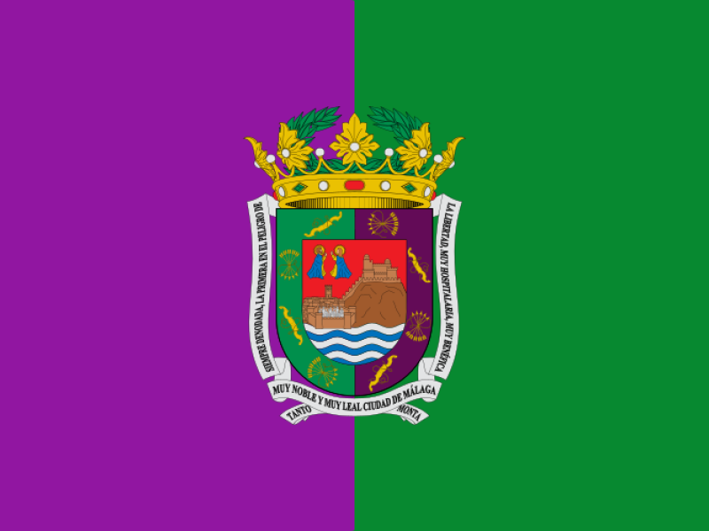 Bandera de la ciudad de Málaga