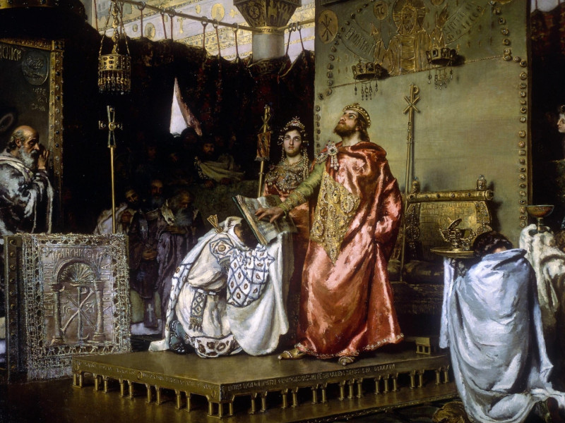 'La conversión de Recaredo', Antonio Muñoz Degrain (1888)