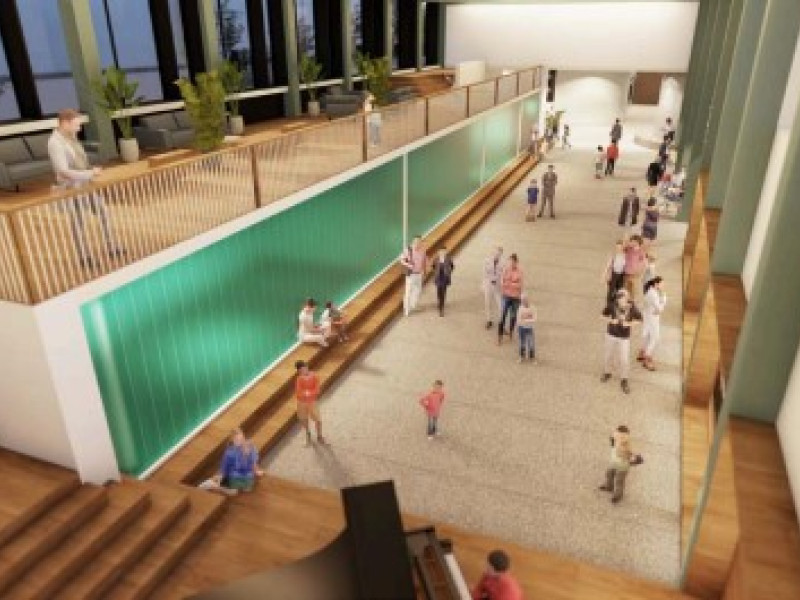 Así quedaría el interior de la actual estación de autobuses de acuerdo con la propuesta de Lugo Monumental