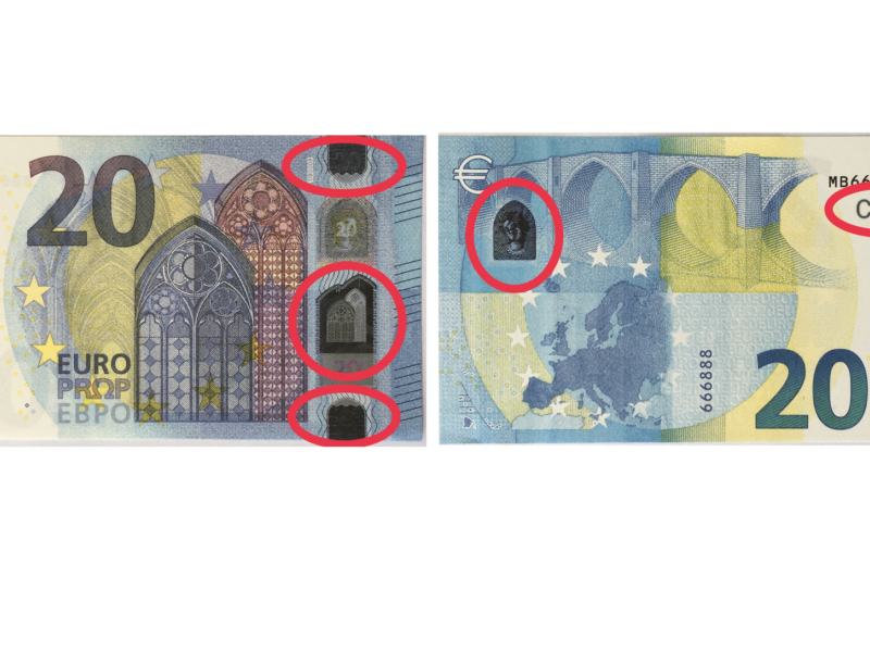 Detectan en Coria billetes falsos en circulación similares a los usados en rodajes de cine