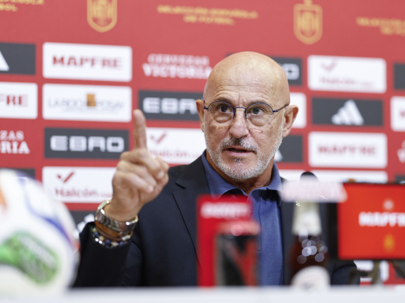 Luis de la Fuente, en la rueda de prensa de este viernes tras dar la lista para los partidos ante Georgia y Bulgaria.