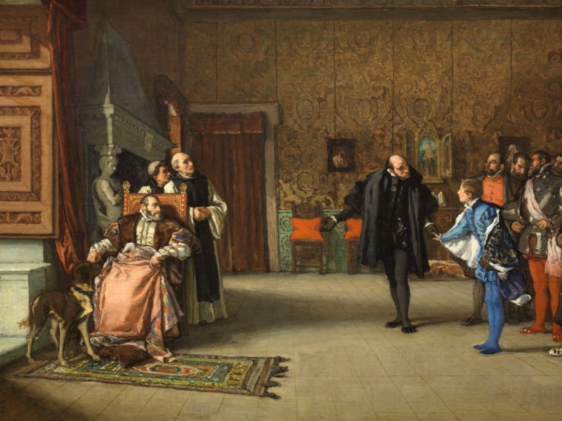 'Presentación de Juan de Austria al emperador Carlos V, en Yuste', Eduardo Rosales (1869)