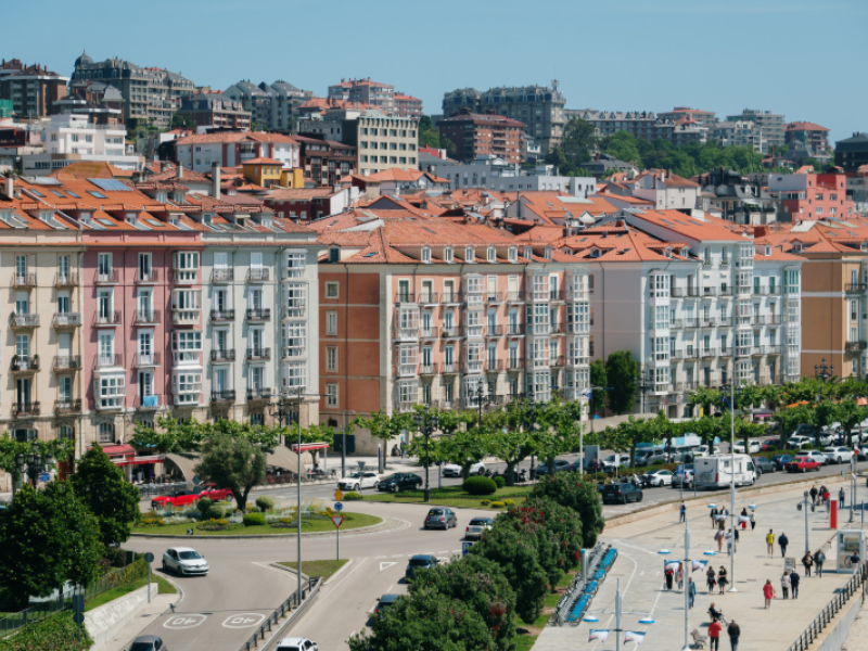 Edificios del centro de Santander
