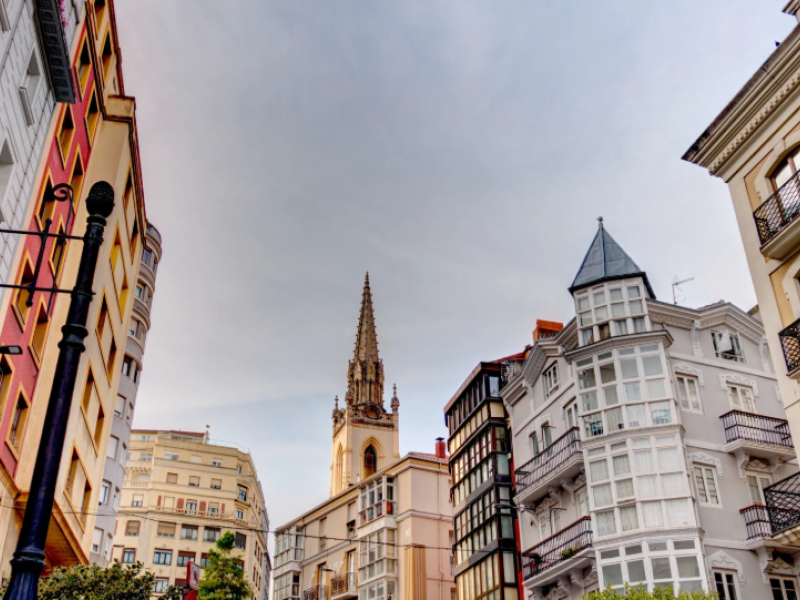 Edificios en el centro de Santander