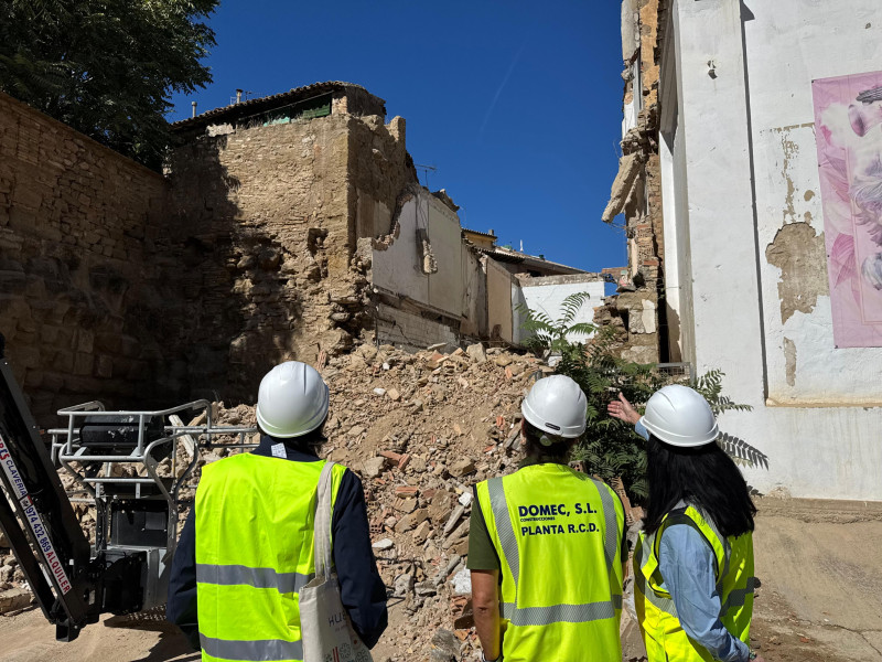 Los trabajos de derribo actuales sacan a la luz restos de un antiguo torreón musulmán