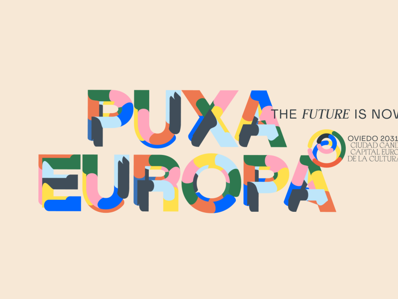Imagen gráfica y lema de Oviedo a la cadidatuira de Capital Europea de la Cultura