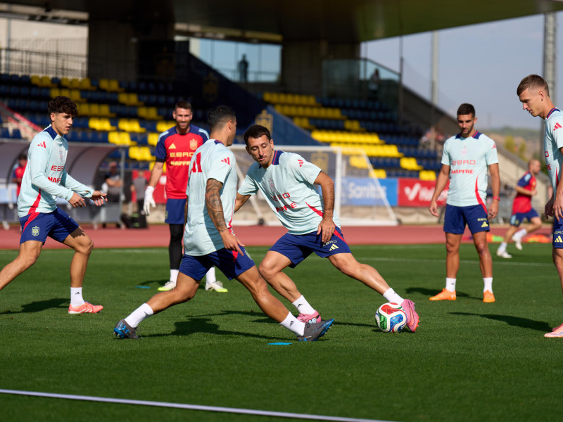 La selección española se ejercita en Las Rozas