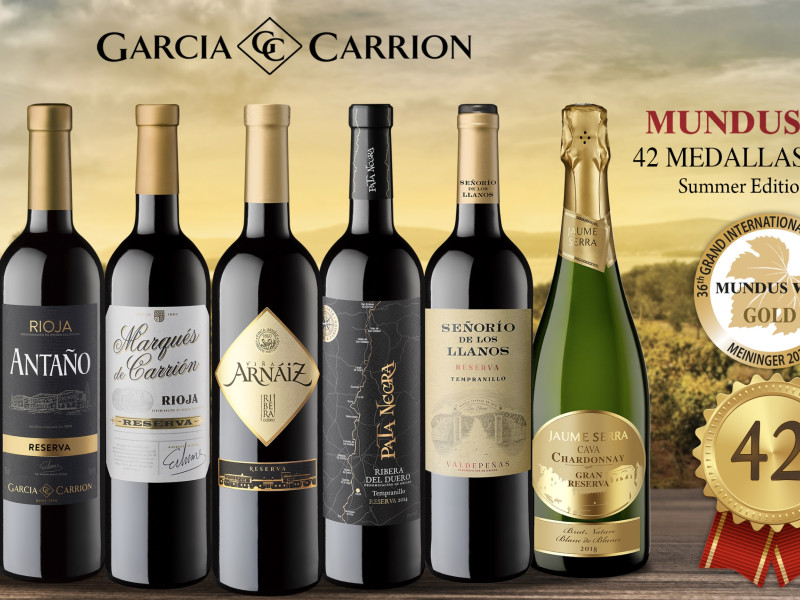 García-Carrión única bodega española que consigue Dos Medallas Gran Oro en Mundus Vini 2025