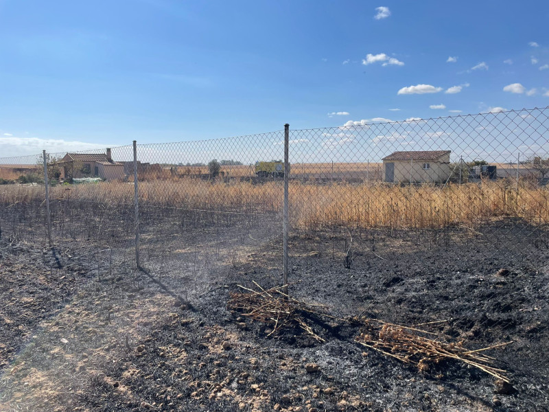 Zona quemada en Villarrín de Campos (Zamora)