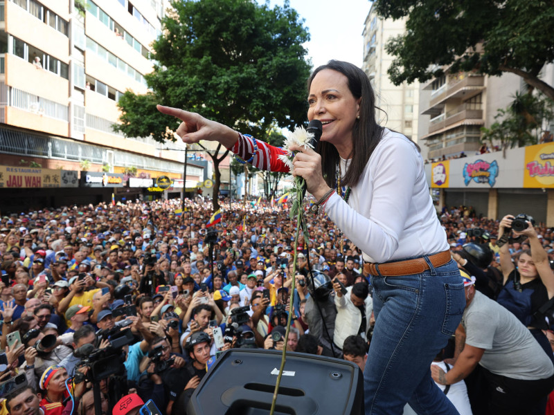 Fotografía de archivo de la líder opositora de Venezuela María Corina Machado, ganadora del Premio Nobel de la Paz 2025