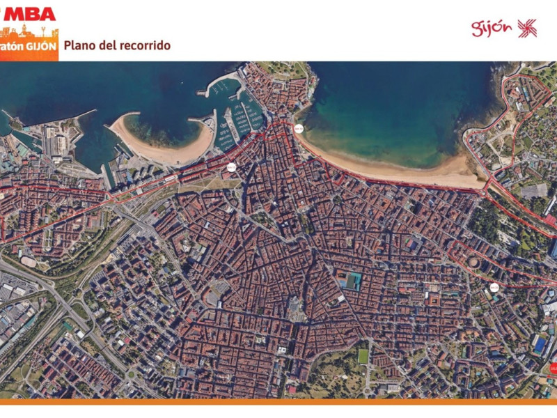 Recorrido de la 14ª MBA Media Maratón de Gijón 'Villa de Jovellanos'