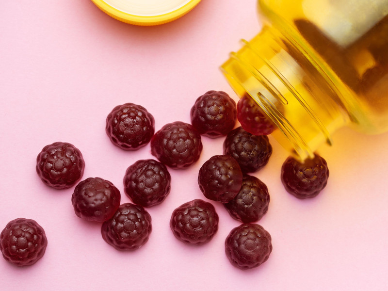 Vitaminas para niños, gomitas de frutas
