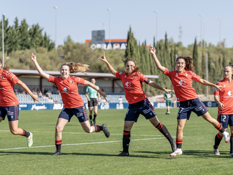 Celebración del gol de Osasuna Femenino